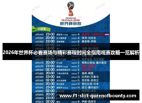 2026年世界杯必看赛场与精彩赛程时间全指南观赛攻略一览解析